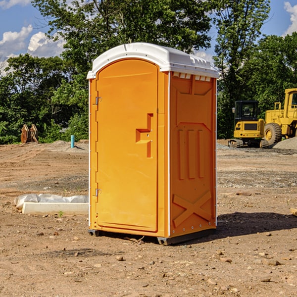 how often are the porta potties cleaned and serviced during a rental period in Raymond CA